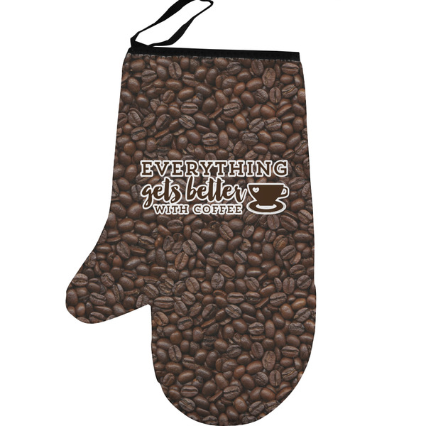 Custom Coffee Addict Left Oven Mitt