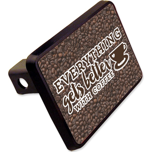 Custom Coffee Addict Rectangular Trailer Hitch Cover - 2"