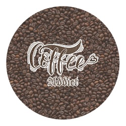 Coffee Addict Round Decal - Small (Personalized)