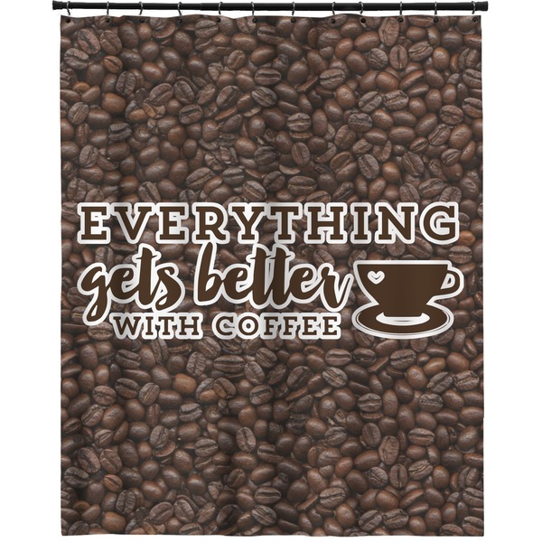 Custom Coffee Addict Extra Long Shower Curtain - 70"x84"