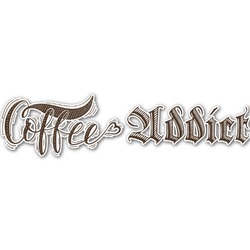 Coffee Addict Name/Text Decal - Medium (Personalized)