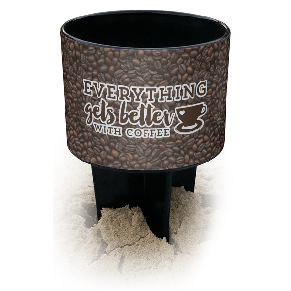 Custom Coffee Addict Black Beach Spiker Drink Holder