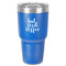 Coffee Addict 30 oz Stainless Steel Ringneck Tumbler - Blue - Front