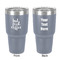 Coffee Addict 30 oz Stainless Steel Ringneck Tumbler - Grey - Double Sided - Front & Back