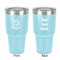 Coffee Addict 30 oz Stainless Steel Ringneck Tumbler - Teal - Double Sided - Front & Back