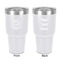 Coffee Addict 30 oz Stainless Steel Ringneck Tumbler - White - Double Sided - Front & Back