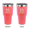 Coffee Addict 30 oz Stainless Steel Ringneck Tumblers - Coral - Double Sided - APPROVAL