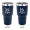 Coffee Addict 30 oz Stainless Steel Ringneck Tumblers - Navy - Double Sided - APPROVAL