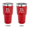 Coffee Addict 30 oz Stainless Steel Ringneck Tumblers - Red - Double Sided - APPROVAL