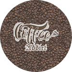 Coffee Addict Multipurpose Round Labels - 5"