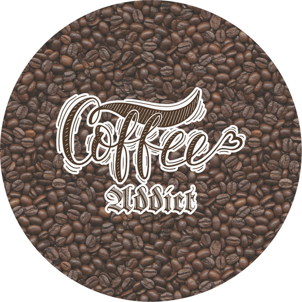 Custom Coffee Addict Multipurpose Round Labels - 5"