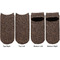 Coffee Addict Adult Ankle Socks - Double Pair - Front and Back - Apvl