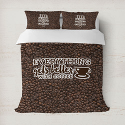 Coffee Addict Duvet Cover Set - Full / Queen