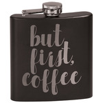 Coffee Addict Black Flask Set