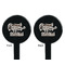 Coffee Addict Black Plastic 7" Stir Stick - Double Sided - Round - Front & Back