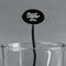 Coffee Addict Black Plastic 7" Stir Stick - Oval - Main