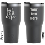 Coffee Addict RTIC Tumbler - Black - Engraved Front & Back (Personalized)