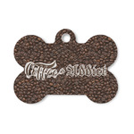 Coffee Addict Bone Shaped Dog ID Tag - Small