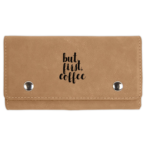 Custom Coffee Addict Cards & Dice Set - Light Brown