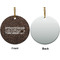 Coffee Addict Ceramic Flat Ornament - Circle Front & Back (APPROVAL)