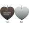 Coffee Addict Ceramic Flat Ornament - Heart Front & Back (APPROVAL)