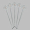 Coffee Addict Clear Plastic 7" Stir Stick - Round - Fan View