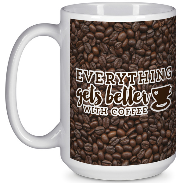 Custom Coffee Addict 15 Oz Coffee Mug - White