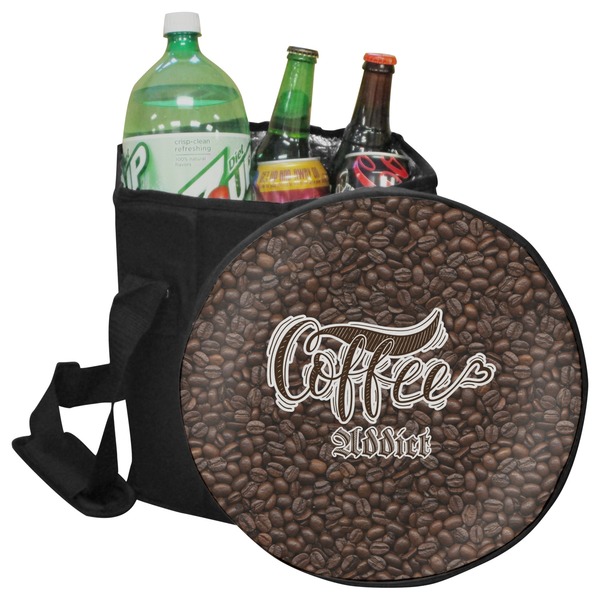 Custom Coffee Addict Collapsible Cooler & Seat (Personalized)