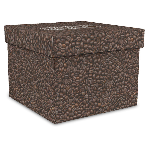 Custom Coffee Addict Gift Box with Lid - Canvas Wrapped - XX-Large