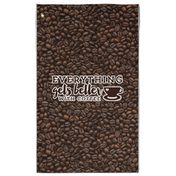 Coffee Addict Golf Towel - Poly-Cotton Blend - Large