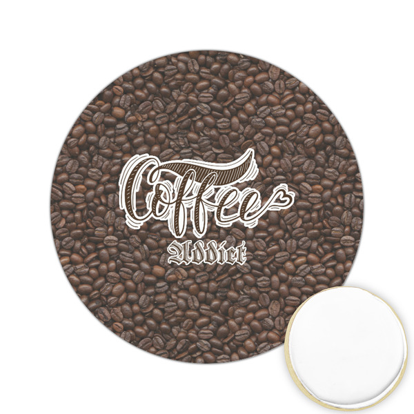 Custom Coffee Addict Printed Cookie Topper - 2.15"