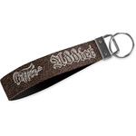 Coffee Addict Webbing Keychain Fob - Small (Personalized)