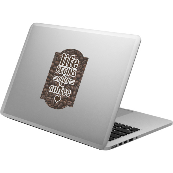 Custom Coffee Addict Laptop Decal