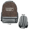 Coffee Addict Large Backpack - Gray - Front & Back View