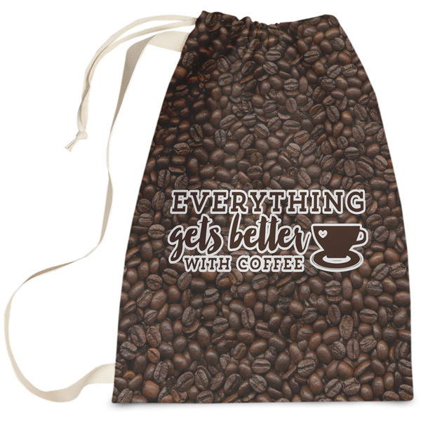 Custom Coffee Addict Laundry Bag - Large