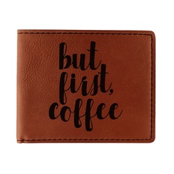 Coffee Addict Leatherette Bifold Wallet - Double Sided