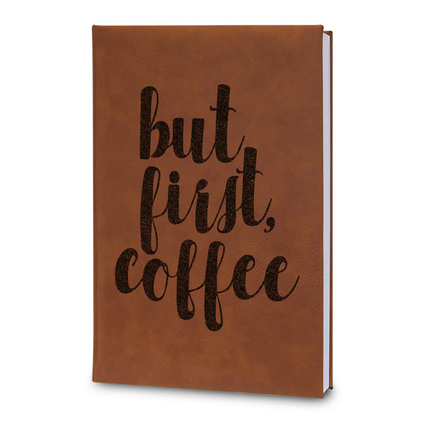 Custom Coffee Addict Leatherette Journal - Large - Double Sided