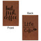 Coffee Addict Leatherette Sketchbooks - Small - Double Sided - Front & Back View