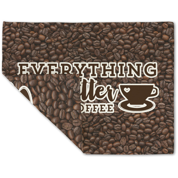 Custom Coffee Addict Double-Sided Linen Placemat - Single