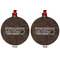 Coffee Addict Metal Ball Ornament - Front and Back