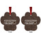 Coffee Addict Metal Paw Ornament - Front and Back