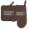 Coffee Addict Neoprene Oven Mitt and Pot Holder Set - Left