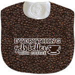 Coffee Addict Velour Baby Bib