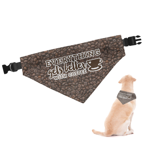 Custom Coffee Addict Dog Bandana - Small (Personalized)