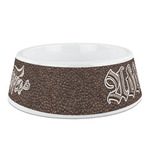 Coffee Addict Plastic Dog Bowl - Medium