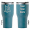 Coffee Addict RTIC Tumbler - Dark Teal - Double Sided - Front & Back