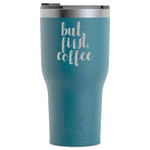 Coffee Addict RTIC Tumbler - Dark Teal - Laser Engraved - Single-Sided