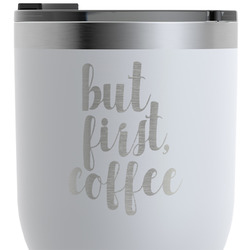 Coffee Addict RTIC Tumbler - White - Engraved Front & Back (Personalized)