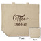 Coffee Addict Reusable Cotton Grocery Bag - Front & Back View