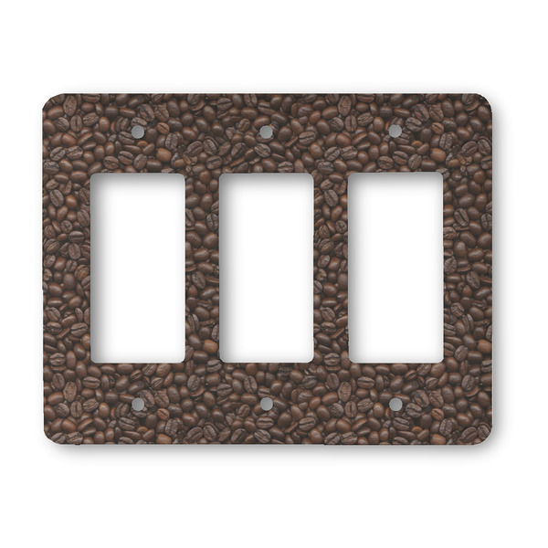 Custom Coffee Addict Rocker Style Light Switch Cover - Three Switch